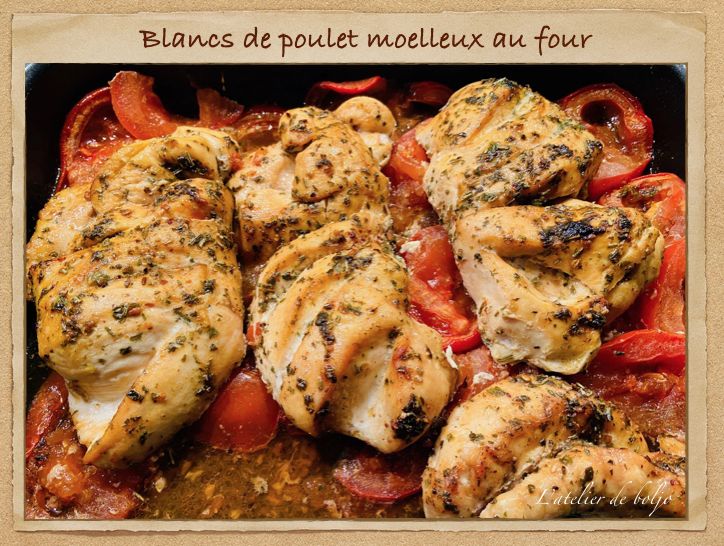Poulet moelleux cuit au four
