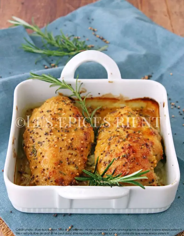 Poulet mariné au four