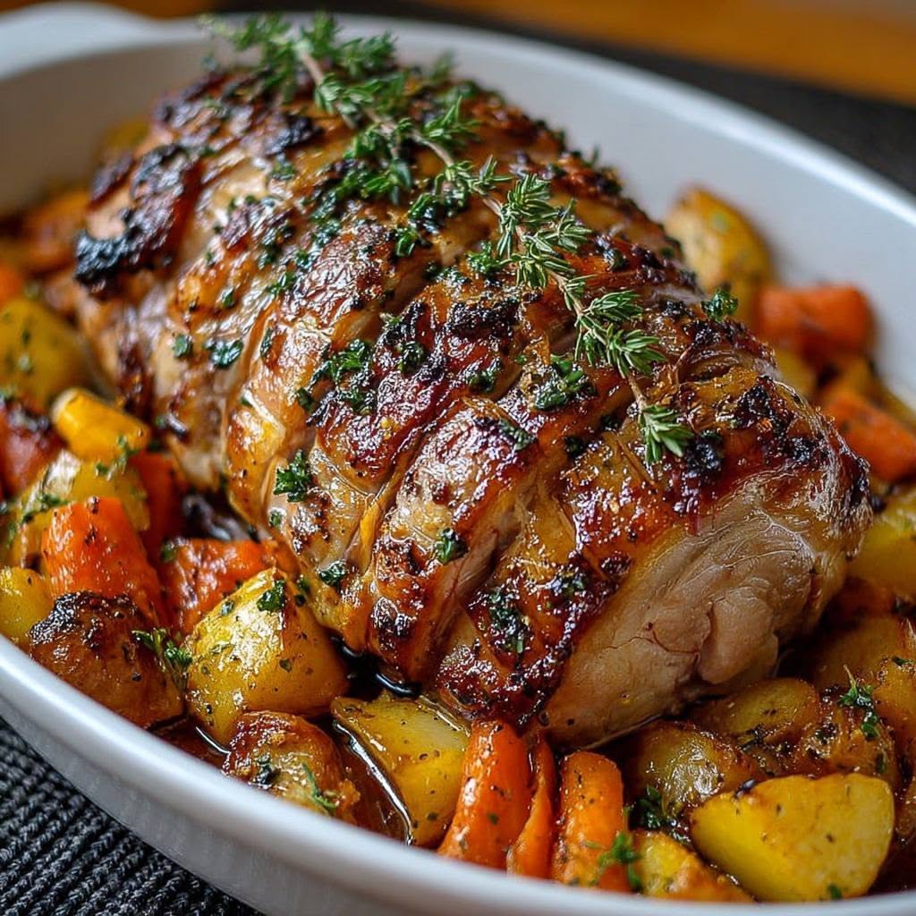 rôti de porc succulent