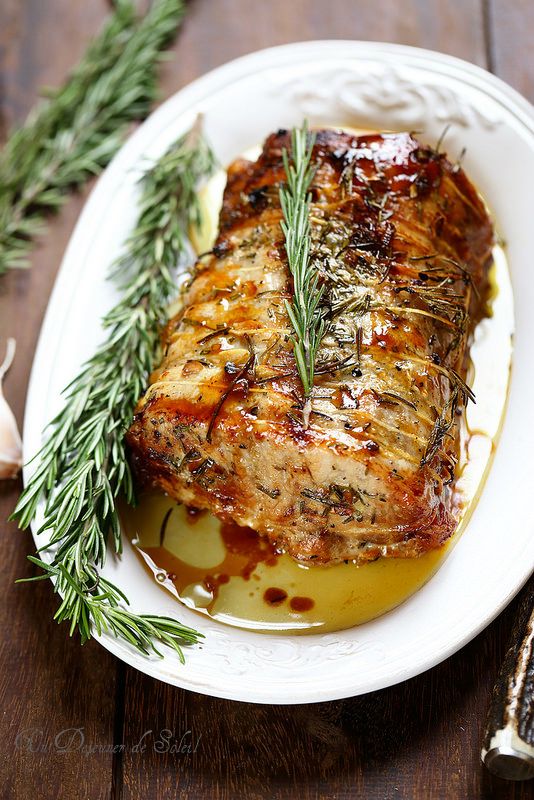 rôti de porc succulent